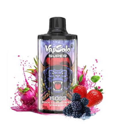 BLACK ICE DRAGONFRUIT STRAWBERRY Vapsolo Super 15000 puffs 15k