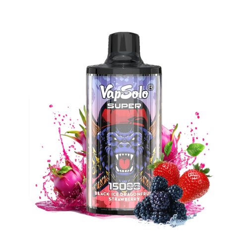 BLACK ICE DRAGONFRUIT STRAWBERRY Vapsolo Super 15000 puffs 15k
