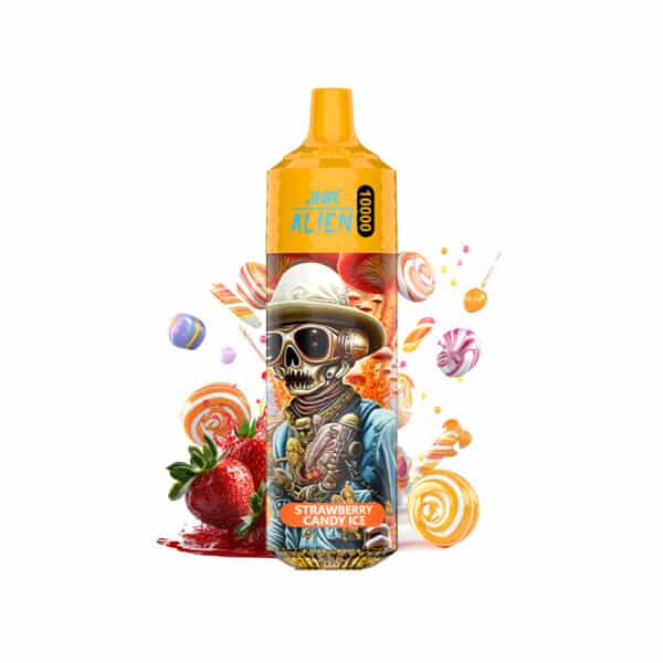 JNR ALIEN 10000 puffia 10k STRAWBERRY CANDY ICE JÄÄtelö