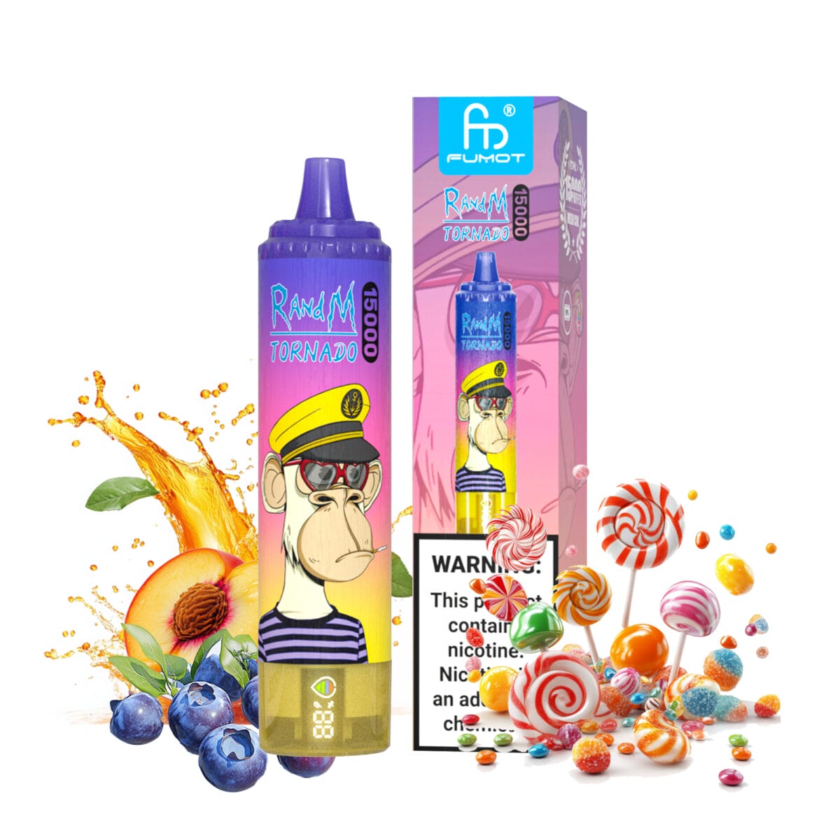 Peach blueberry candy randm tornado 15000 vapes wholesale