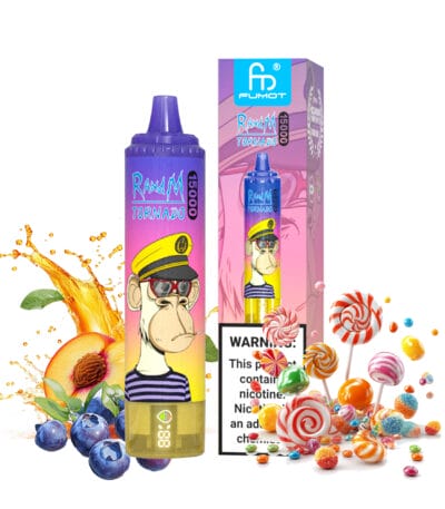 Ροδάκινο βατόμουρο καραμέλα randm tornado 15000 vapes χονδρικής