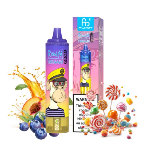 Caramelle alla pesca e mirtillo randm tornado 15000 vapes all'ingrosso