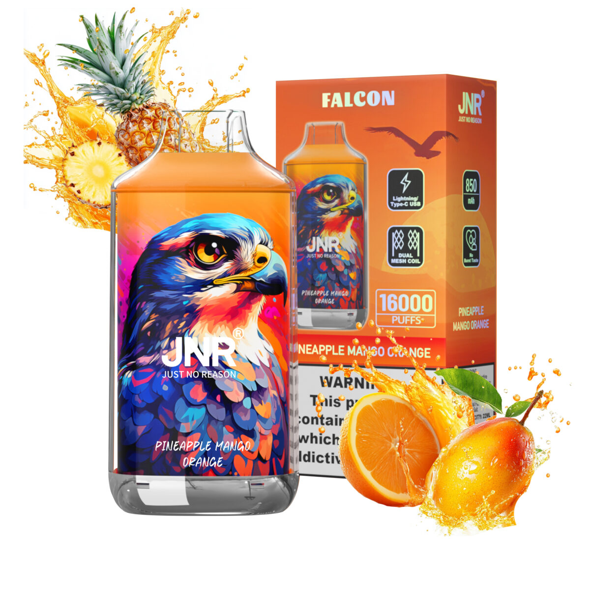 Pineapple mango orange puff jnr falcon 16k 16000 puffs