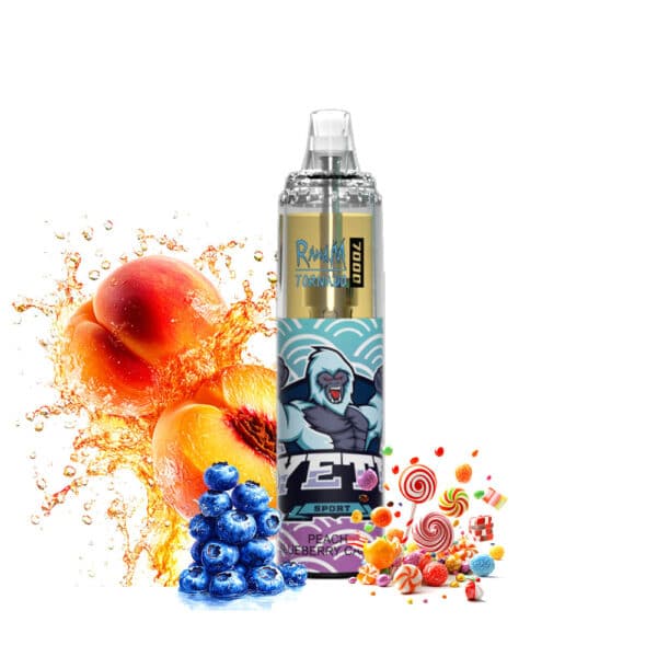 Caramelos RandM Tornado 7000 Puffs Melocotón Arándano