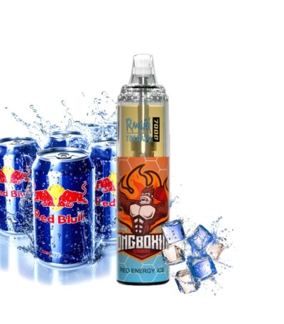 RandM Tornado 7000 Puffs Rood Energie-ijs