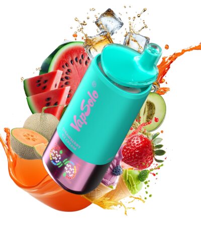 Watermelon Ice & Strawberry Ice Cream & Triple Melon Vapsolo Triple 30000 Puffs 30k 3in1 Flavor
