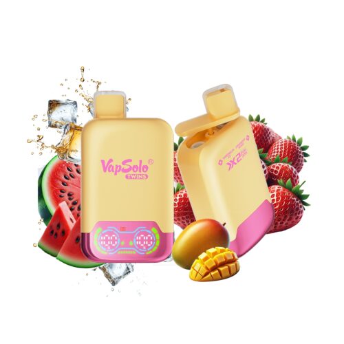Watermelon Ice & Strawberry Mango Vapsolo Twins 20000 Puffs 20k Two Different Flavors Vapes