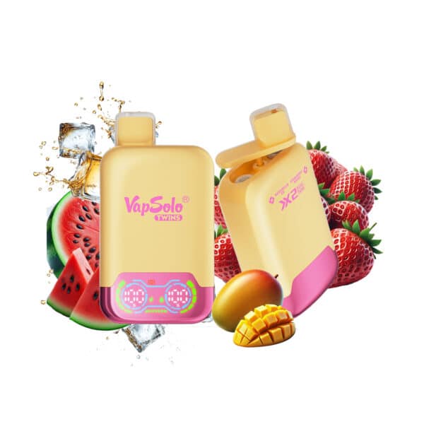 Καρπούζι Ice & Φράουλα Mango Vapsolo Twins 20000 Puffs 20k Δύο διαφορετικές γεύσεις Vapes