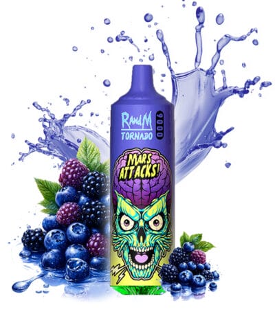 blue razz randm tornado 9000 πακέτο των 10