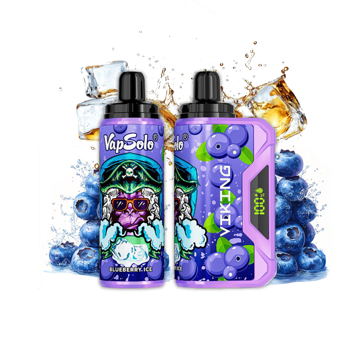 blueberry ice Vapsolo Viking 12000 puffs 12k big puff