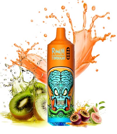 kiwi passionsfrugt guava randm tornado 9000 pakke med 10 stk.