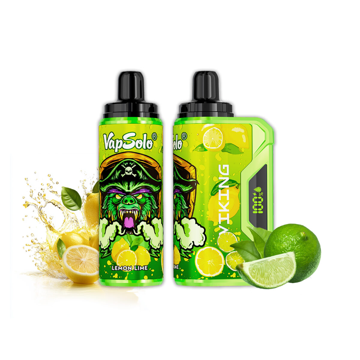 lemon lime Vapsolo Viking 12000 puffs 12k big puff