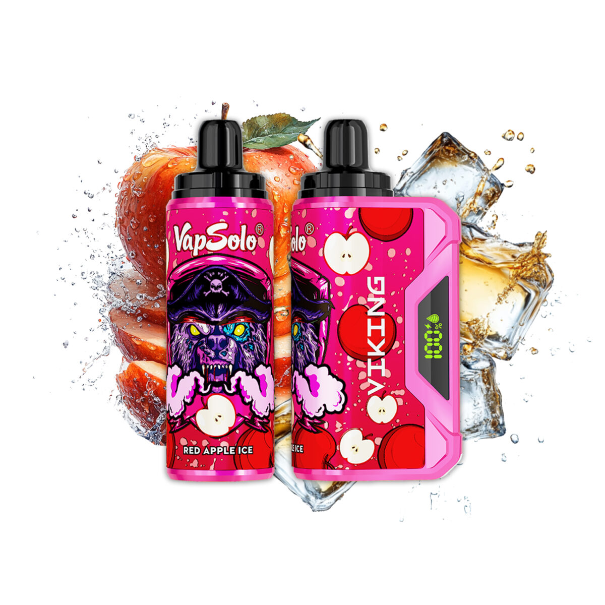 red apple ice Vapsolo Viking 12000 puffs 12k big puff