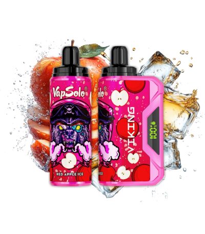 czerwone jabłko ice Vapsolo Viking 12000 puff 12k big puff