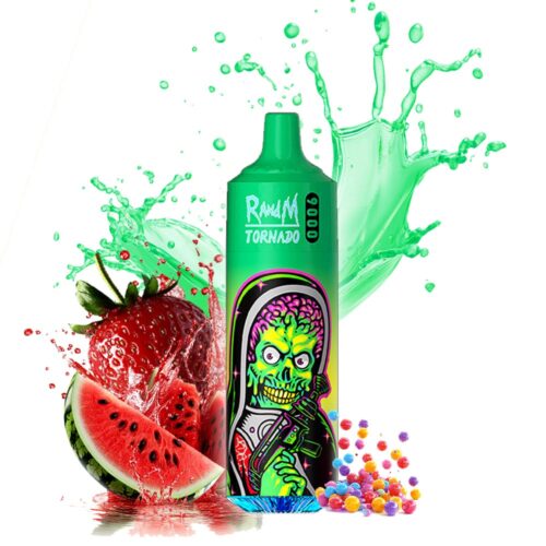jordgubb vattenmelon bubbelgum randm tornado 9000 förpackning à 10 st