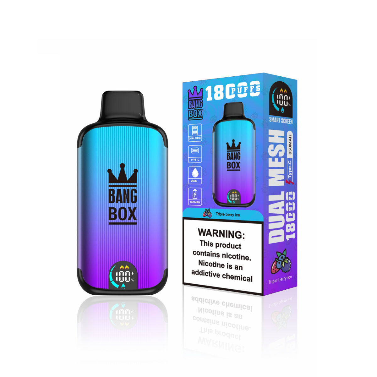 Bang Box 18000 Puffs Vapes Triple Berry Ice