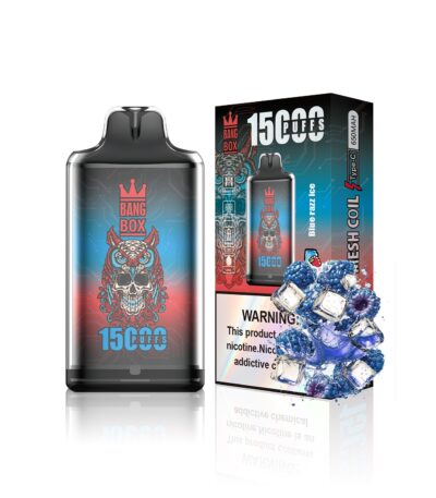 Blue razz ice bang box 15000