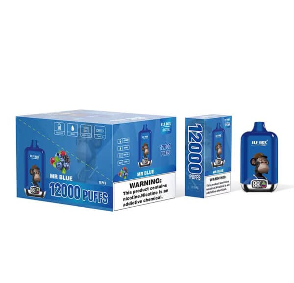 Elf Box Digital 12000 puff 12k Mr Blue