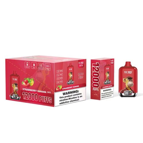 Elf Box Digital 12000 puff 12k Strawberry Banana