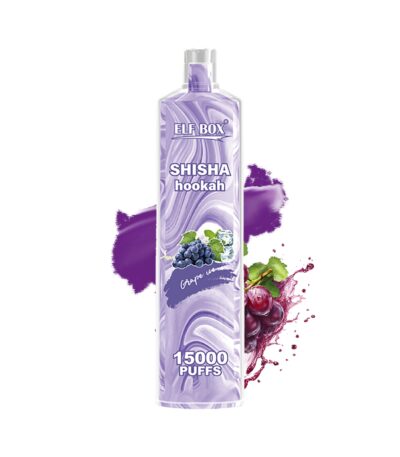 Elf Box shisha narguilé 15000 bouffées Grape ice