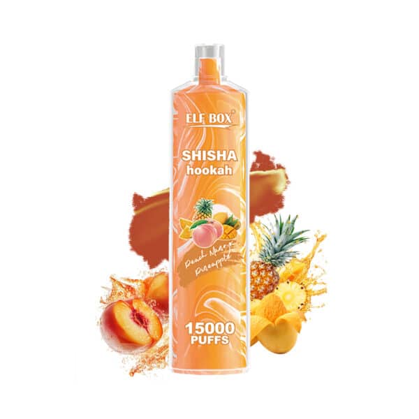 Elf Box shisha vesipiippu 15000 puhallusta Persikka Mango Ananas