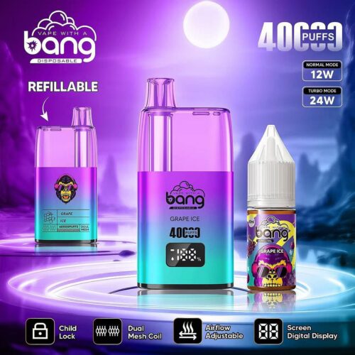 Stars Vape Bang 40000 Puffs Επαναγεμιζόμενο Grape Ice