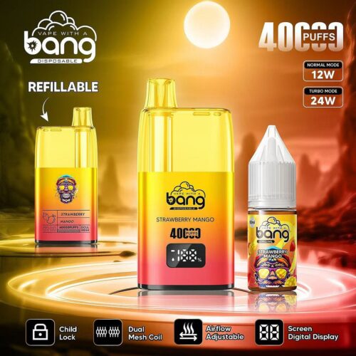 Stars Vape Bang 40000 puffar påfyllningsbar jordgubbsmango