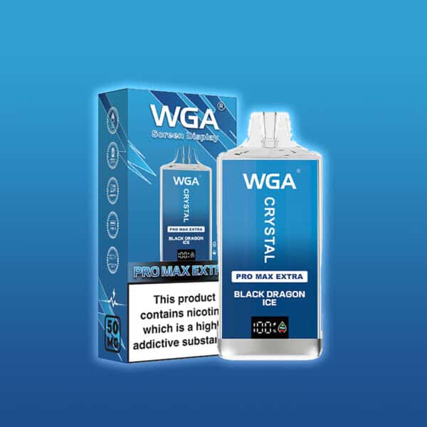 WGA CRYSTAL PRO MAX EXTRA 15000 PUFF Musta lohikäärmejää