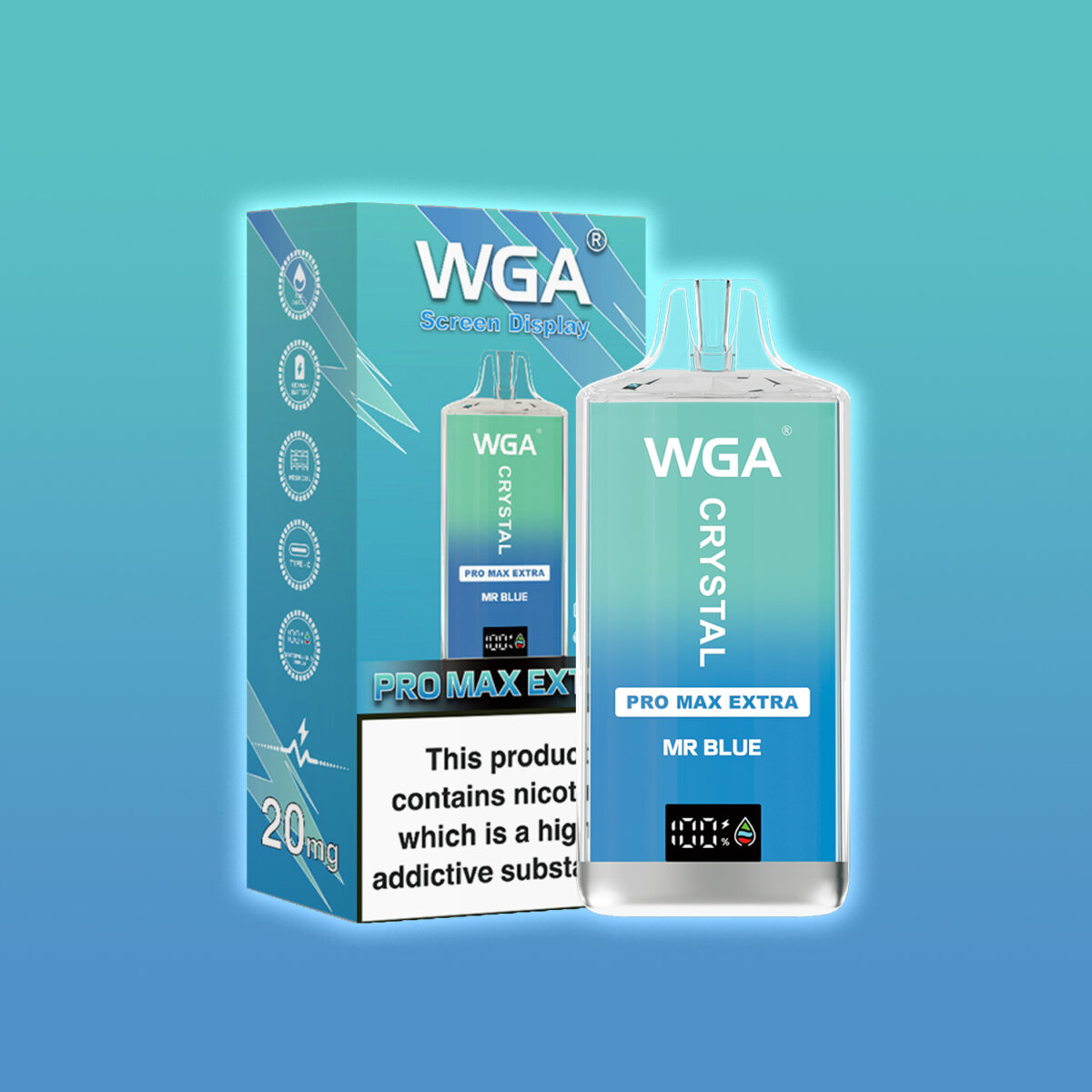 WGA CRYSTAL PRO MAX EXTRA 15000 PUFF Mr Bleu