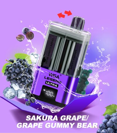 WGA Legend Ultra 30K 30000 bouffées SAKURA GRAPE GUMMY BEAR