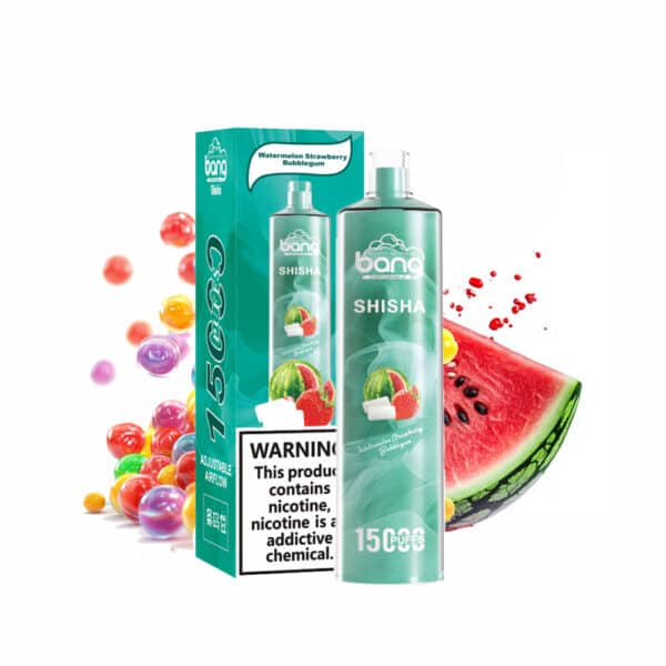 Watermeloen Aardbei Bubblegum Bang shisha 15000 15k