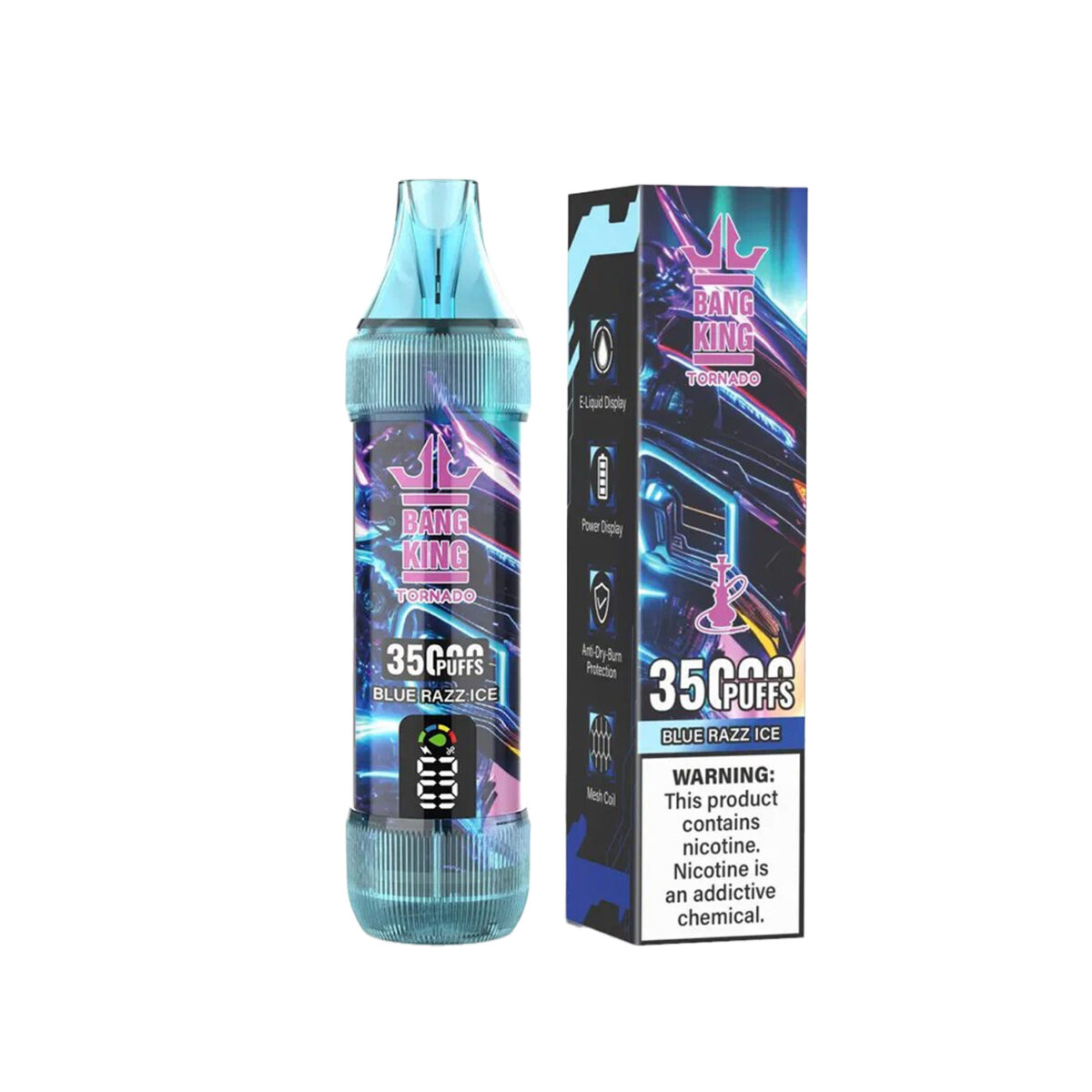 bang tornado 35k 35000 puffs Blue Razz Ice