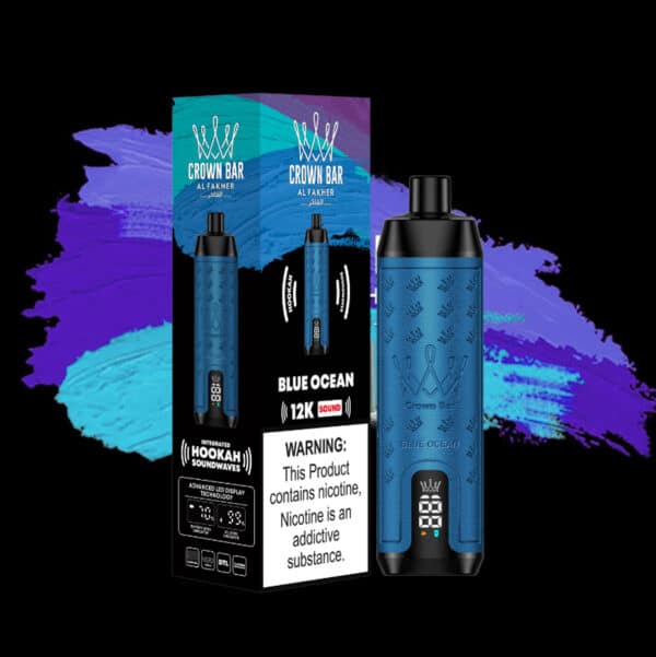 Al-Fakher-Crown-Bar-12000-Puff-Blue-Ocean