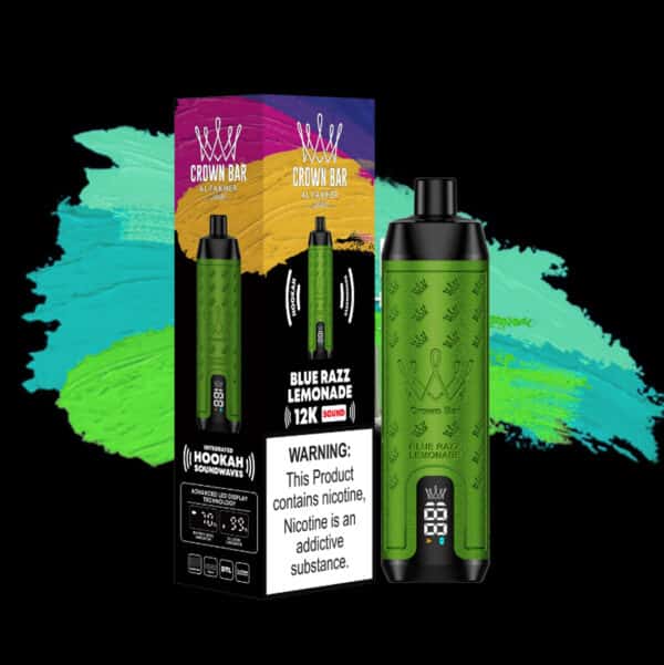 Al-Fakher-Crown-Bar-12000-Puff-Blue-Razz-Lemonade
