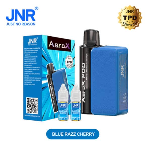 JNR Areo X 32000 puff Refillablevape Blue Razz Cherry