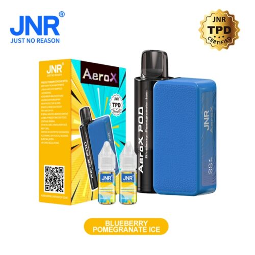 JNR Areo X 32000 puff Refillablevape Blueberry Pomegranate Ice