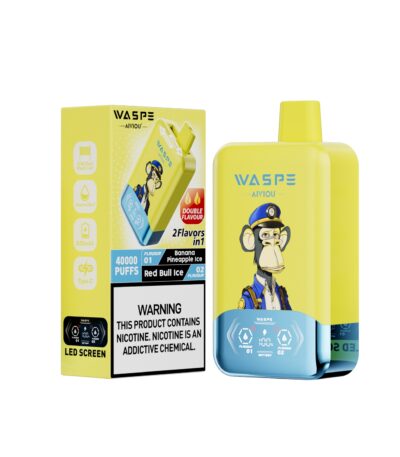 WASPE AIVIOU 40000 Puffs Double Flavor Banana PineappleI ice & Red Bull Ice
