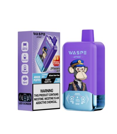 WASPE AIVIOU 40000 Puffs Double Flavor Blandade bär och dubbla äpplen lce