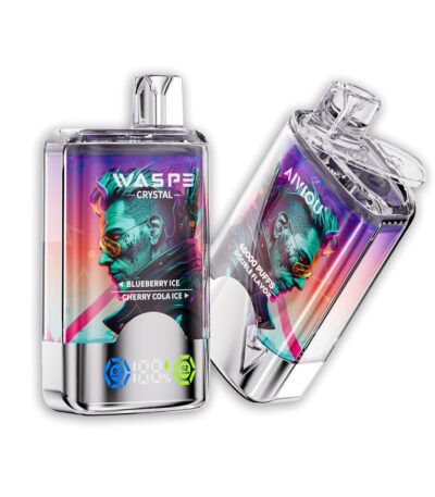 Waspe Crystal 40000 puffar dubbla smaker Blåbär lce & Cherny cola lce
