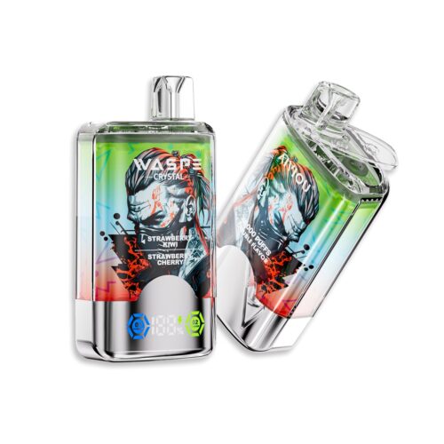 Waspe Crystal 40000 puff double flavors Strawberry Kiwi & Strawberry Cherry
