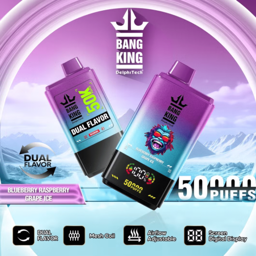 Bangking 50000 Puff blåbär hallon & druva is