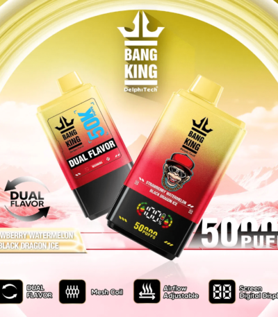 Bangking 50000 Puff strawberry watermelon&black dragon ice