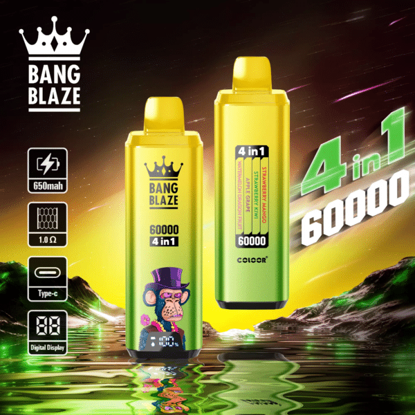 bang blaze 60000 puffs jordbær mangojordbær kiwiapple druevandmelon dragefrugt