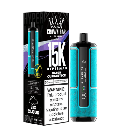 AL FAKHER CROWN BAR 15000 Hypermax BLACK CURRANT ICE