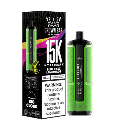 AL FAKHER CROWN BAR 15000 Hypermax BLUE RAZZ LEMONADE