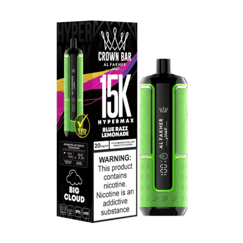 AL FAKHER CROWN BAR 15000 Hypermax BLUE RAZZ LEMONADE