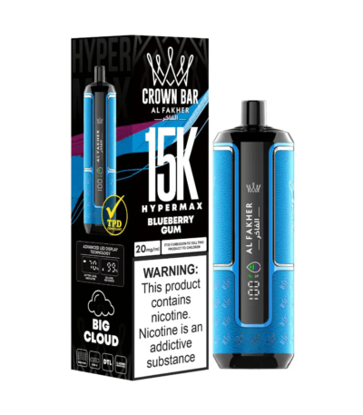 AL FAKHER CROWN BAR 15000 Hypermax BLUEBERRY GUM