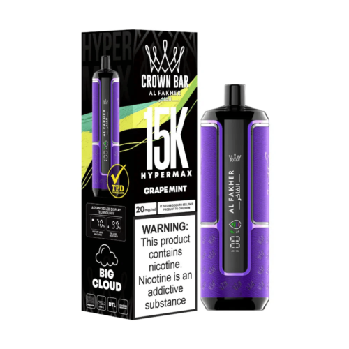 AL FAKHER CROWN BAR 15000 Hypermax GRAPE MINT