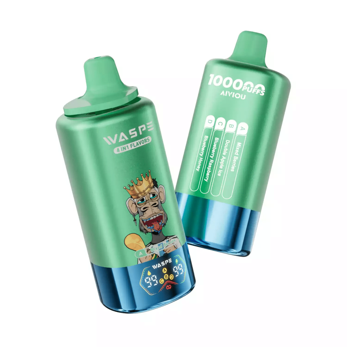 waspe 100k Mezcla de frutas del bosque y doble manzana helada y frambuesa y arándano con miel