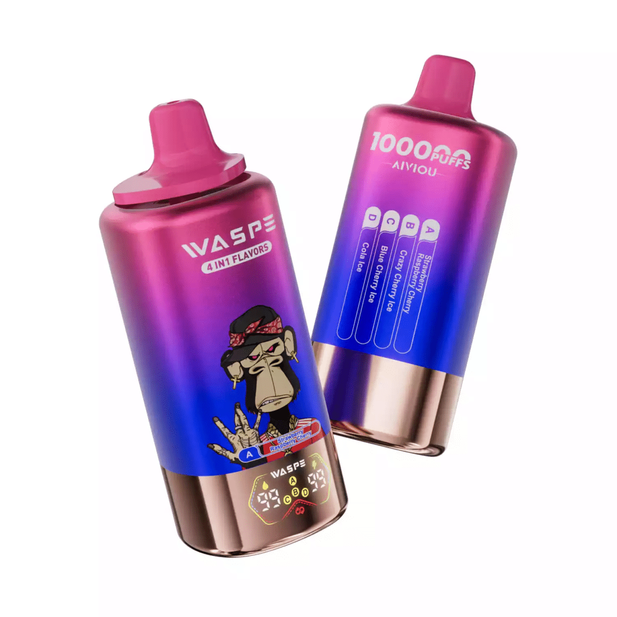 waspe 100k Fragola Lampone Ciliegia & Crazy Cherry Ice & Blue Cherry Ice & Cola Ice